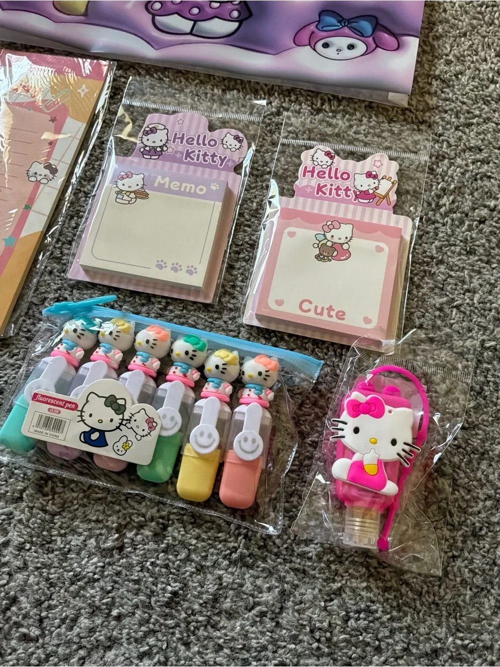 Hello Kitty Stationary Bundle Set 6 Pieces with Hand Sanitizer